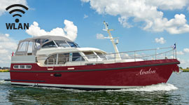 Linssen 40.0 AC in Fahrt von links nach rechts